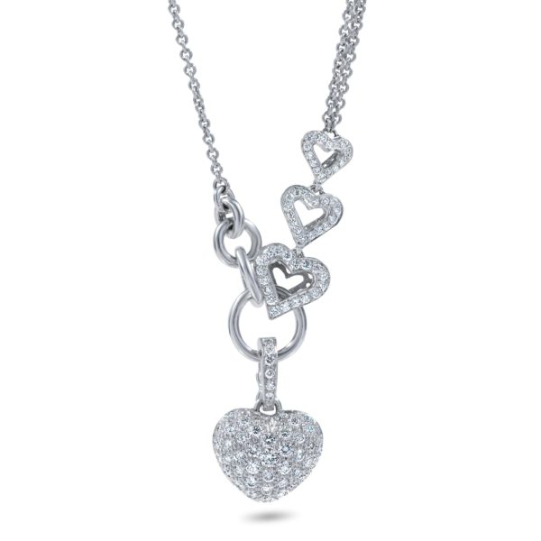 18KWG DIAMOND HEART NECKLACE