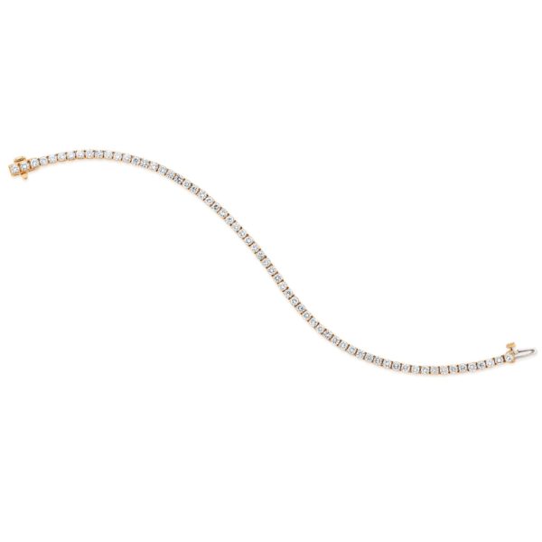14k Yellow Gold Diamond Tennis Bracelet