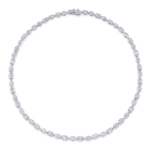 Rahaminov 18K White Gold Diamond Bezel Necklace