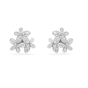 Yamron Collection 18K White Gold Diamond Cluster Earrings