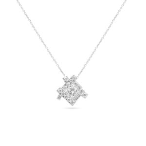 Yamron Collection 18K White Gold Diamond Cluster Pendant