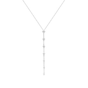 Yamron Collection 18K White Gold Diamond Bar Pendant