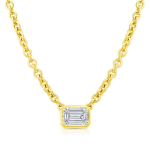 Rahaminov 18K Yellow Gold Diamond Bezel Pendant