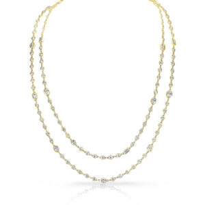 Rahaminov 18K Yellow Gold Diamond By the Yard Necklace