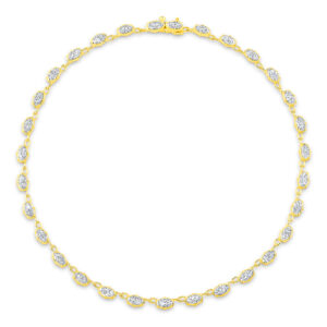 Rahaminov 18K Yellow Gold Moval Diamond Necklace