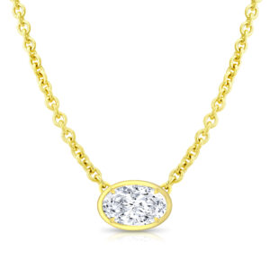 Rahaminov 18K Yellow Gold Moval Diamond Pendant