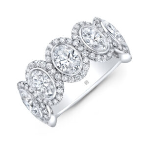 Rahaminov 18K White Gold Diamond Halo Band