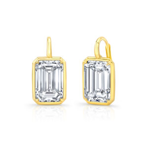 Rahaminov 18K Yellow Gold Diamond Bezel Earrings