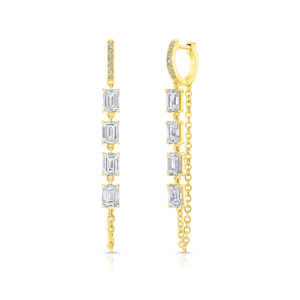 Rahaminov 18K Yellow Gold Diamond Chain Earrings