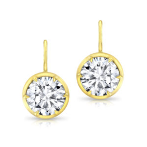 Rahaminov 18K Yellow Gold Diamond Dangle Earrings