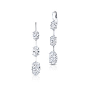 Rahaminov 18K White Gold Diamond Dangle Earrings
